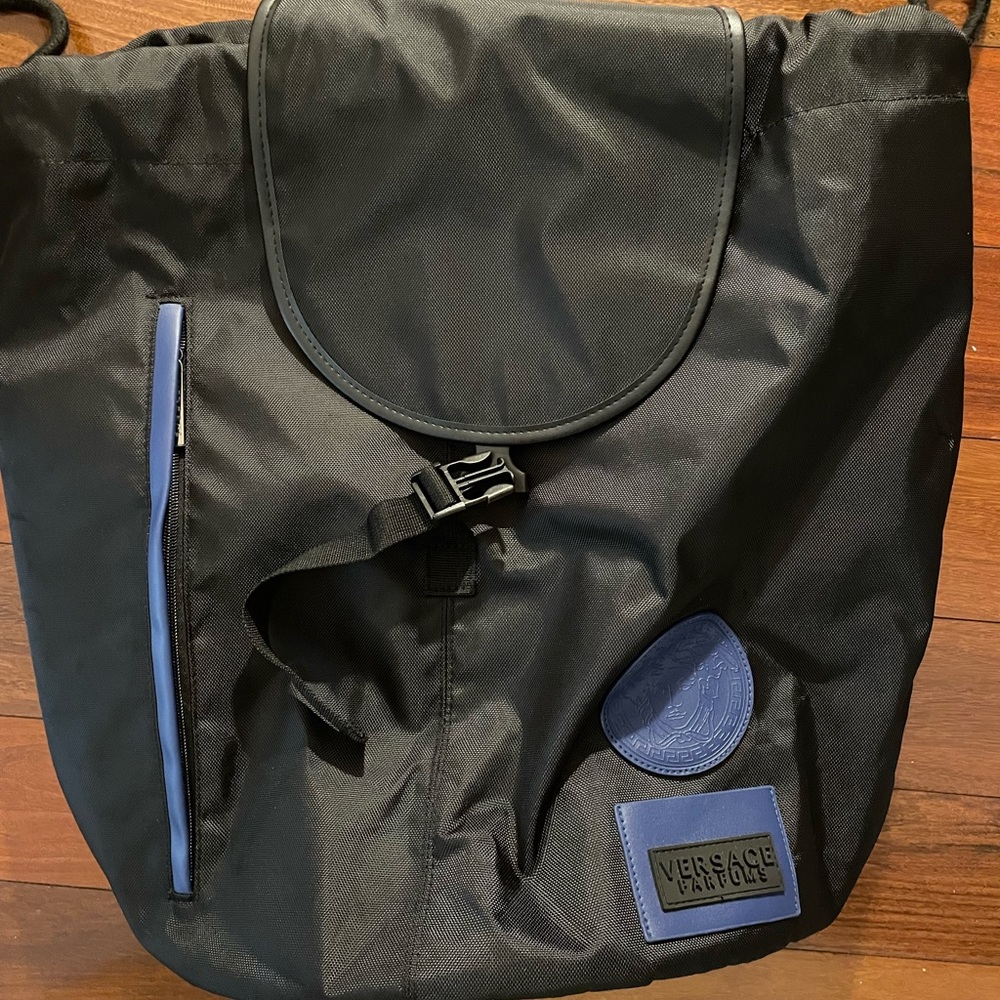 Versace. Black And Blue Carry Bag.